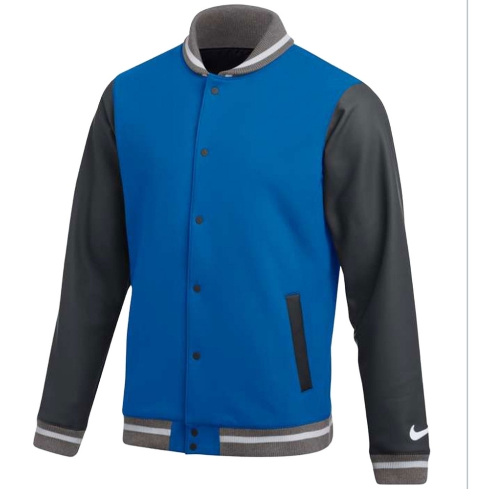 NWT Men's Nike Varsity Jacket in Blue and Black